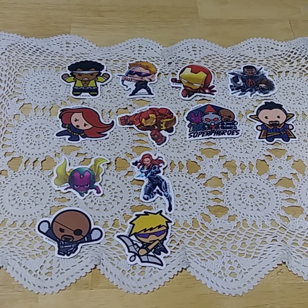 Superhero stickers for crafts, lockers, skateboards, etc.